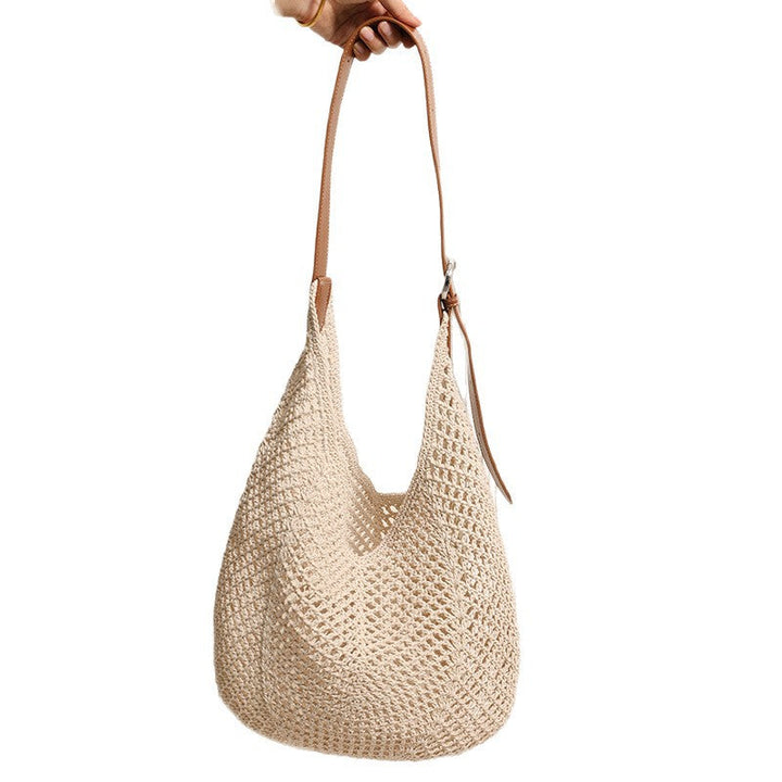 Casual mesh tote bag with adjustable leather strap Kalsten