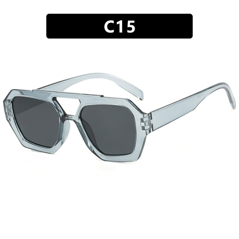Women's geometric sunglasses made of durable plastic with polarized lenses Kalsten