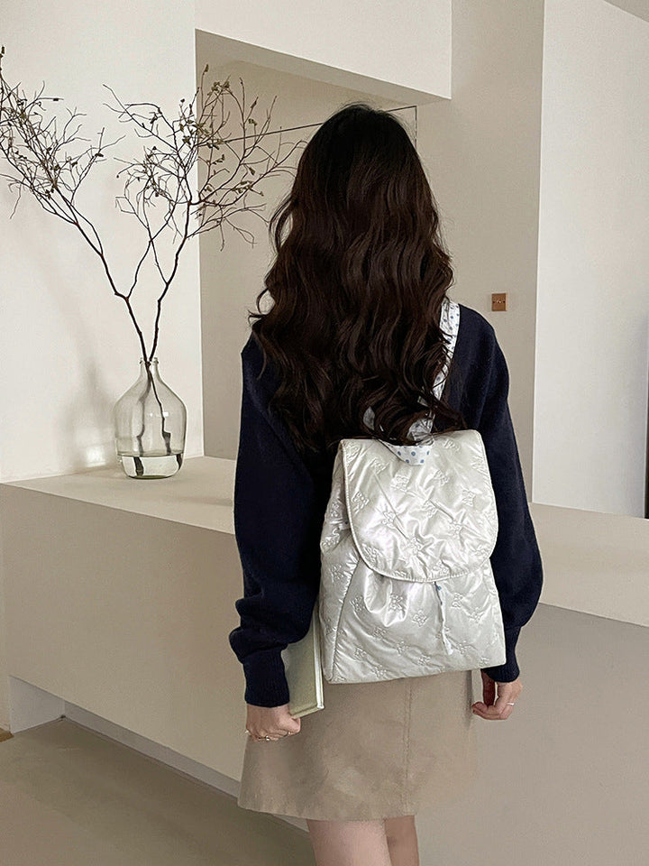 Backpack with velvet-soft upper material and elegant flap closure Kalsten