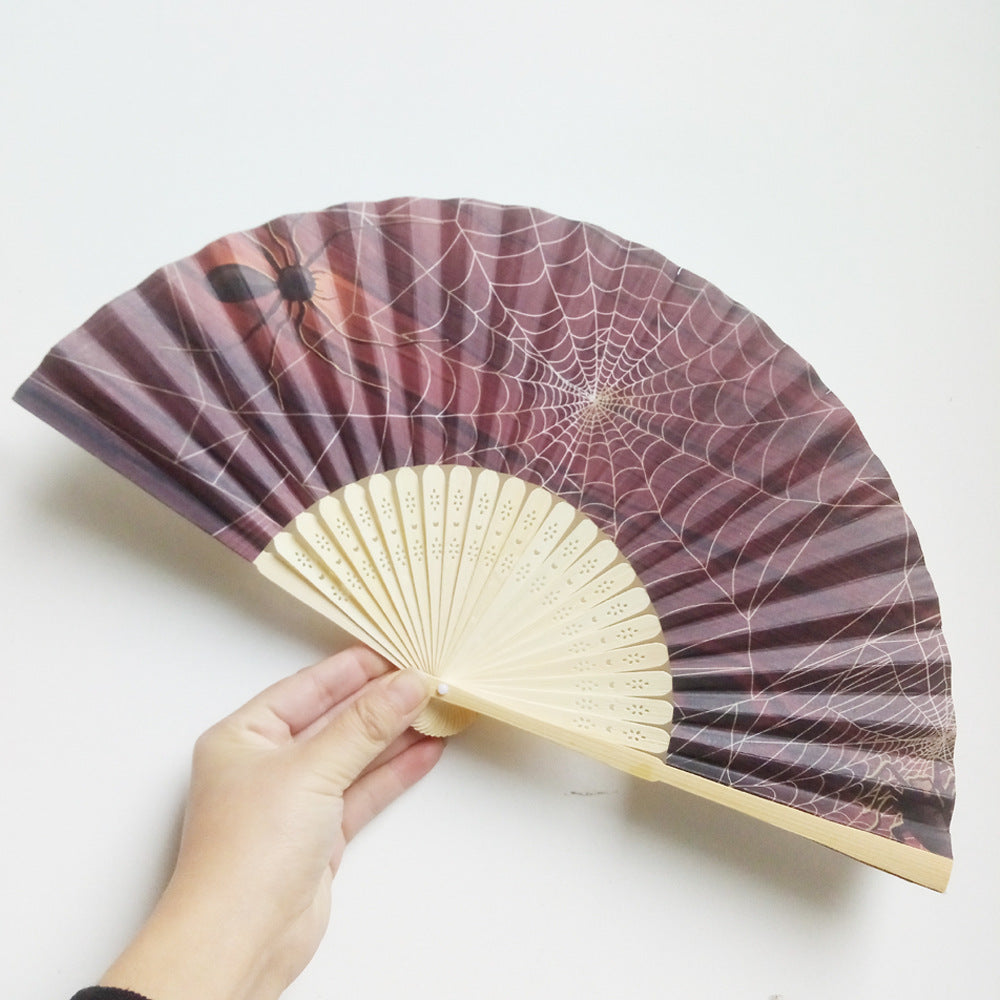 Women's Halloween costume fan with unique lettering Kalsten
