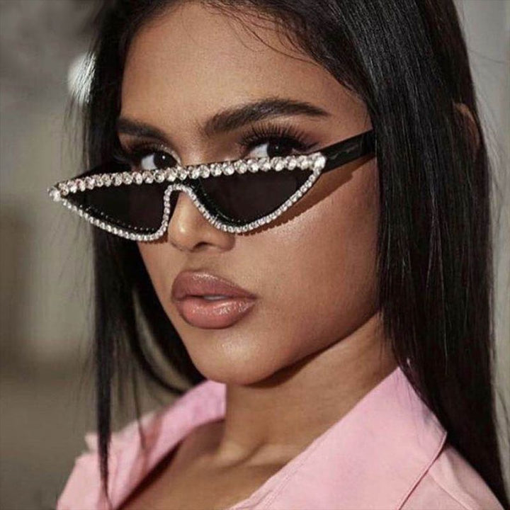 Ladies designer sunglasses in stylish cat-eye design with glittering frame Kalsten