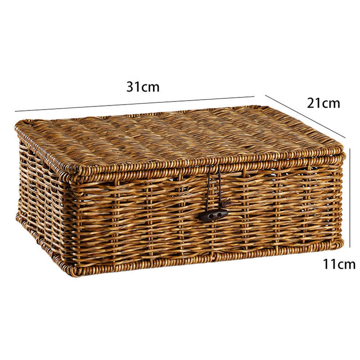 Handcrafted Natural Wicker Storage Chest Kalsten