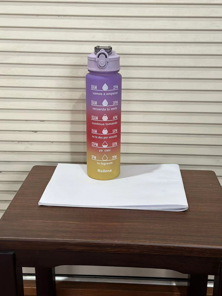 Women's Motivational Water Bottle with Time Markers Kalsten
