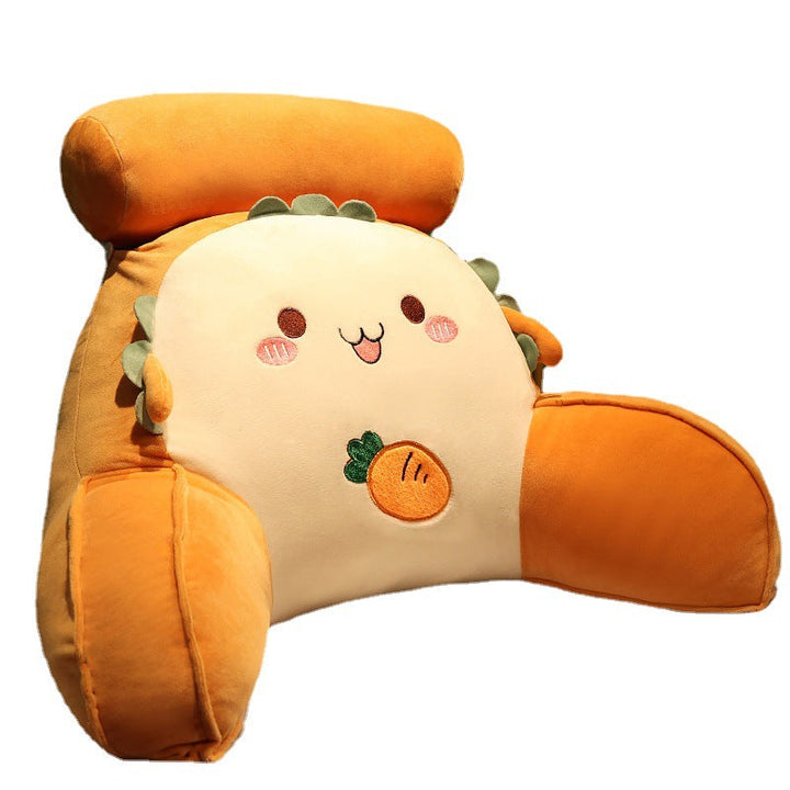 Plush back support cushion with unique vegetable design Kalsten