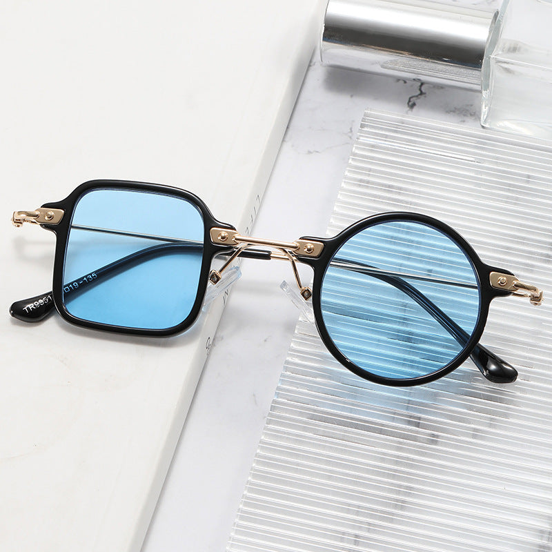 Ladies elegant round hybrid glasses with square design Kalsten