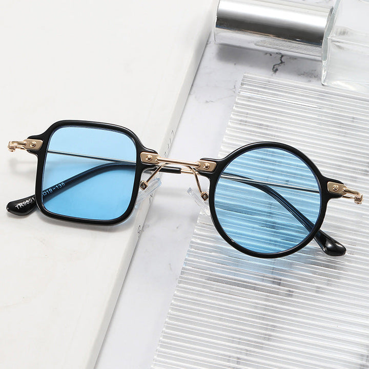 Ladies elegant round hybrid glasses with square design Kalsten