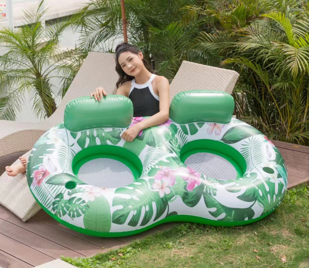 Women's Inflatable Comfort Pool Lounger with View Window Kalsten