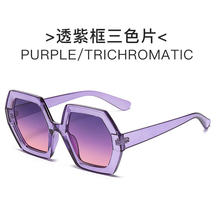 Women extravagant hexagonal sunglasses Kalsten