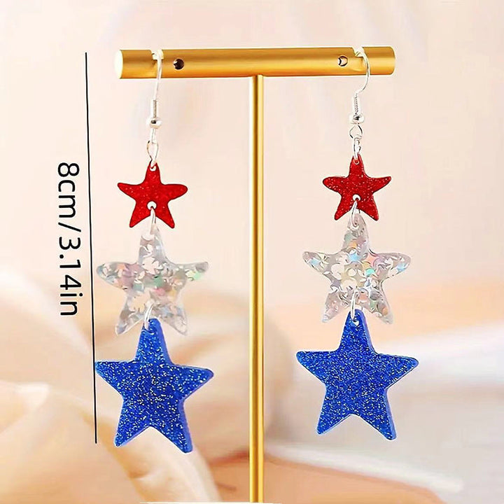 Women’s letter earrings made of resin with glitter effect and pendants Kalsten