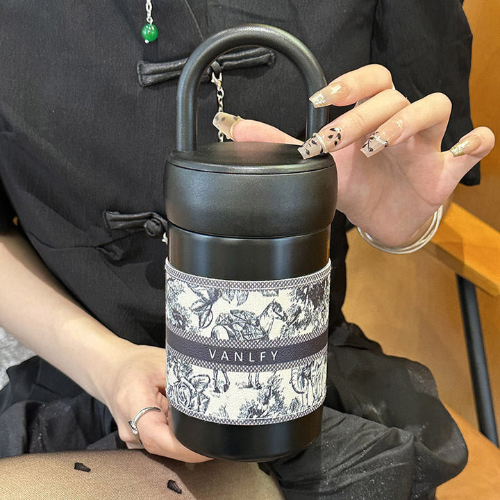 Women's stylish thermos cup with practical carrying handle Kalsten
