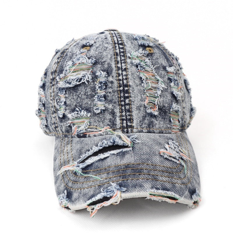 Women's Distressed Denim Baseball Cap Kalsten