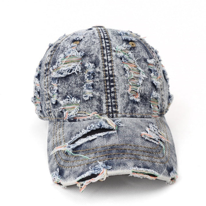 Women's Distressed Denim Baseball Cap Kalsten