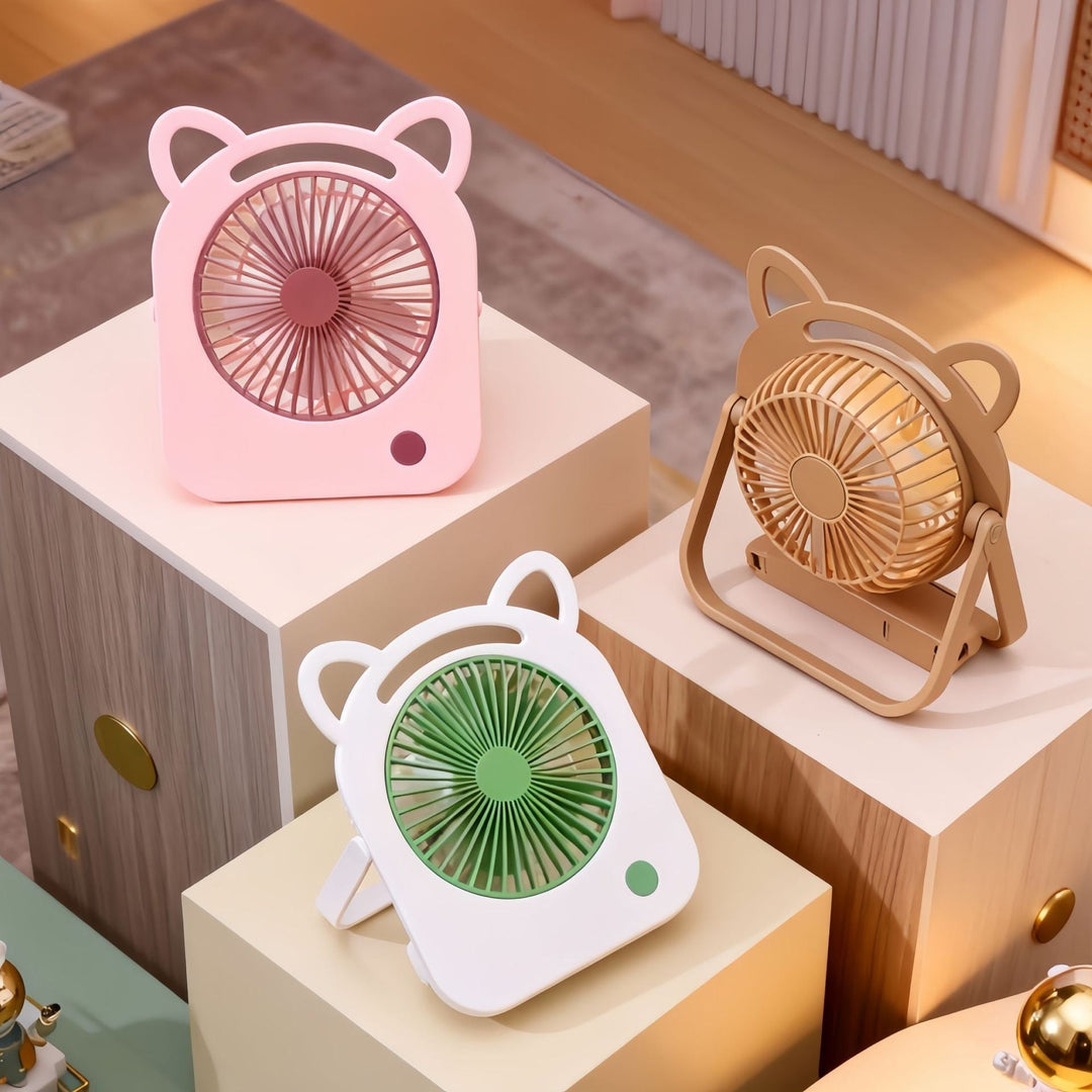 Ladies handheld fan with cute cat design Kalsten