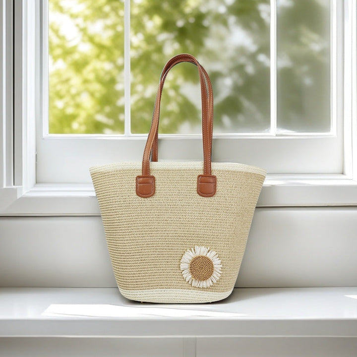 Beach bag with floral accents Kalsten