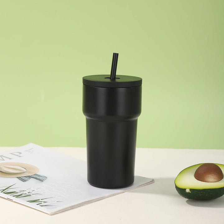 Unisex Insulated Drinking Cup with Dust Protection Lid and Straw Kalsten