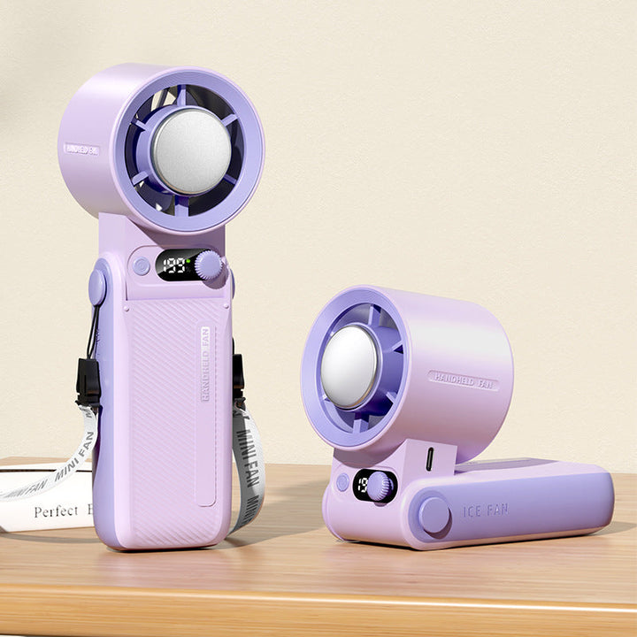 Unisex Portable Rechargeable Handheld Cooling Fan with Adjustable Speed Kalsten
