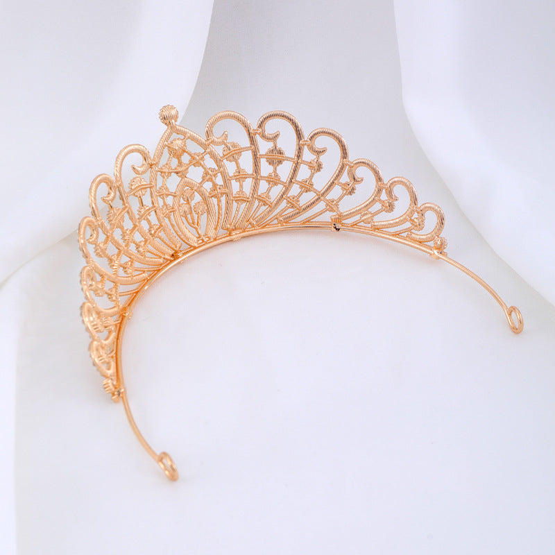 Ladies Elegant Rhinestone Tiara with Floral Details Kalsten