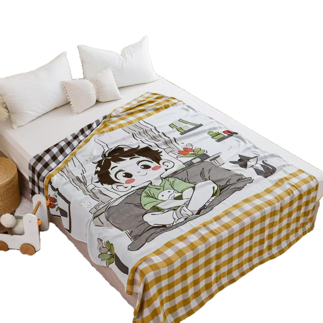 Unisex cuddly blanket with loving animal design Kalsten