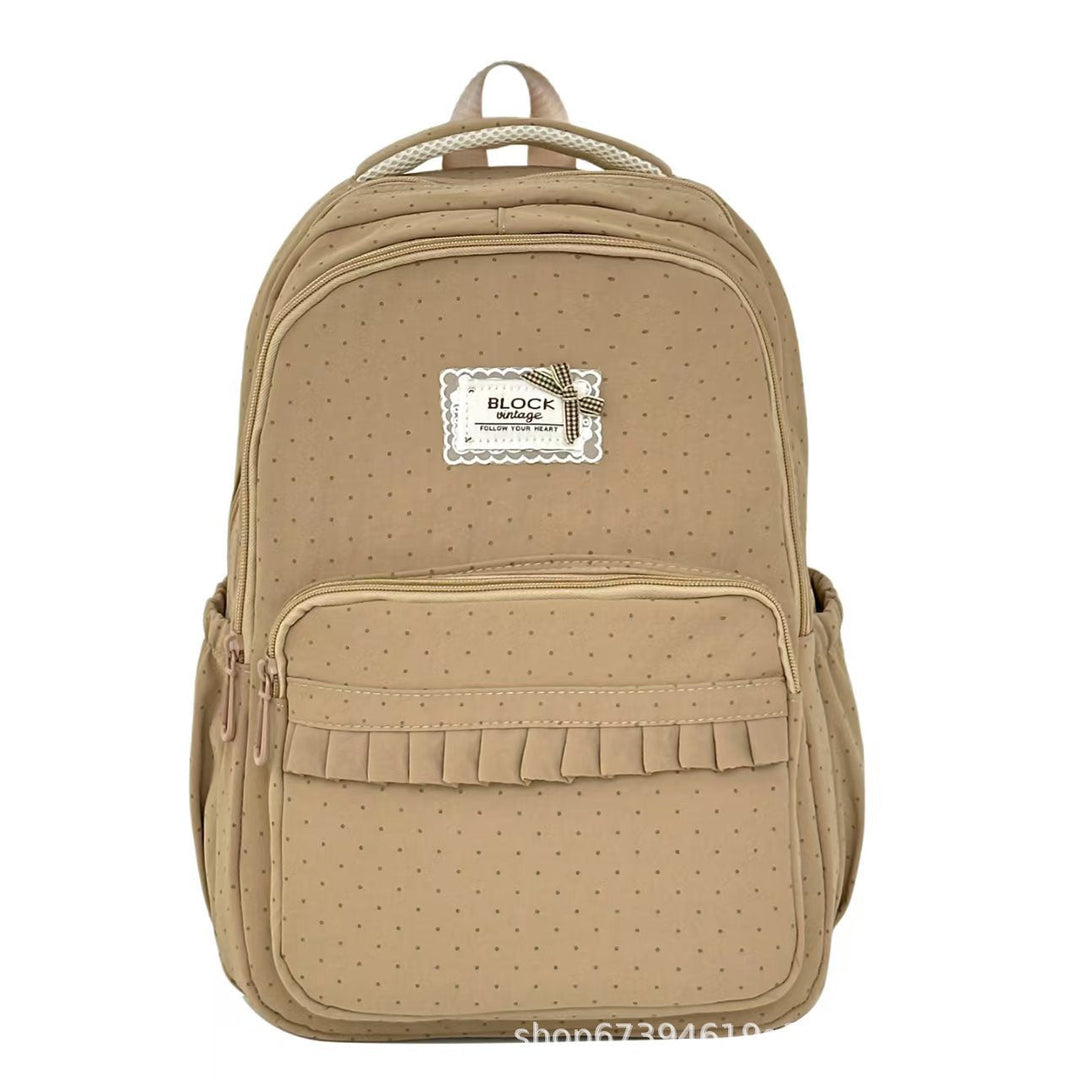 Stylish Polka Dot Ruffled Backpack Kalsten