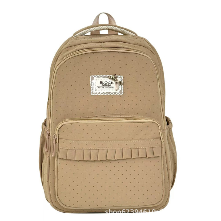 Stylish Polka Dot Ruffled Backpack Kalsten