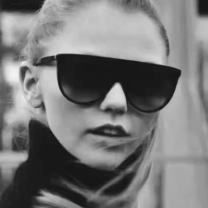Ladies trendy oversized sunglasses with stylish transparent frame Kalsten