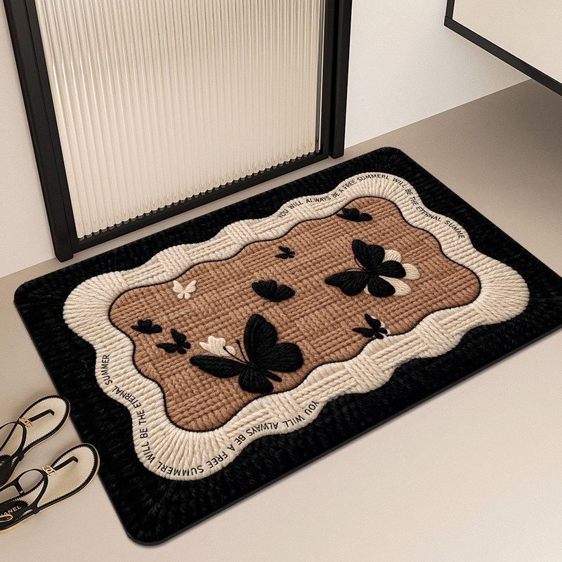 Decorative Butterfly-Themed Bath Mat Kalsten