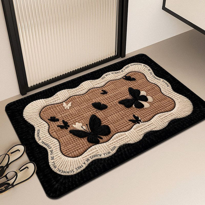 Decorative Butterfly-Themed Bath Mat Kalsten