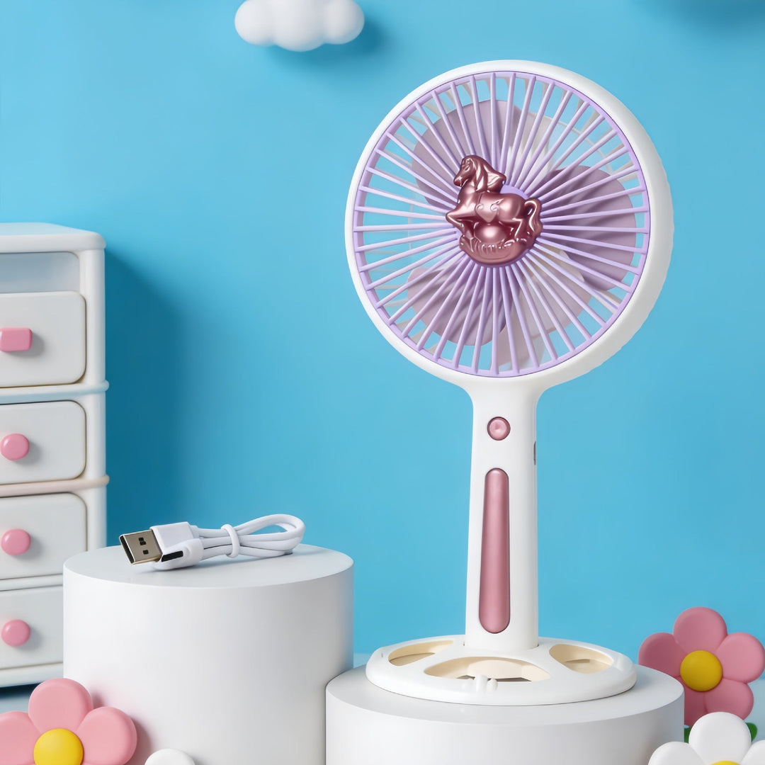 Women's Portable Handheld Fan with Flexible Angle and USB Connection Kalsten