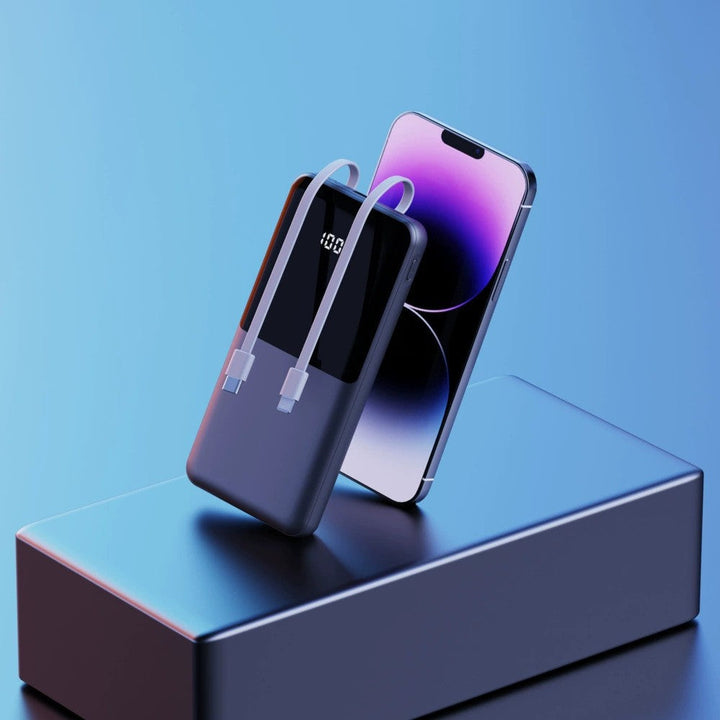 Portable power bank with integrated charging station and digital display Kalsten