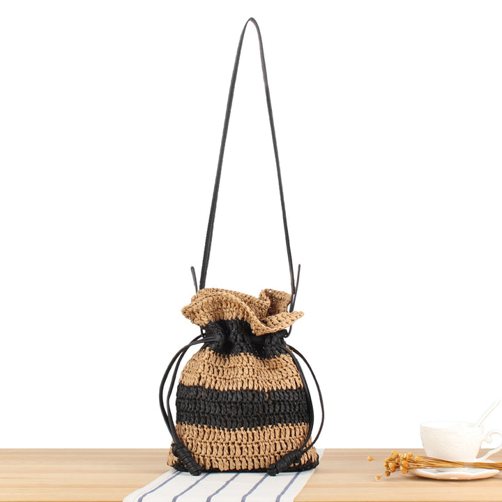Braided crossbody bag with drawstring closure Kalsten