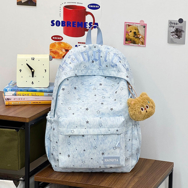 Cute Star-Patterned School Backpack
