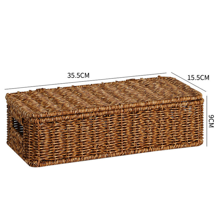 Long Rectangular Woven Storage Basket Kalsten
