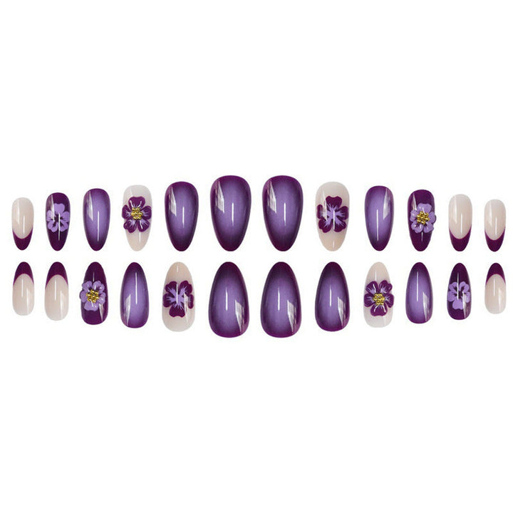 Artistic Floral Design Press-On Nail Set Kalsten