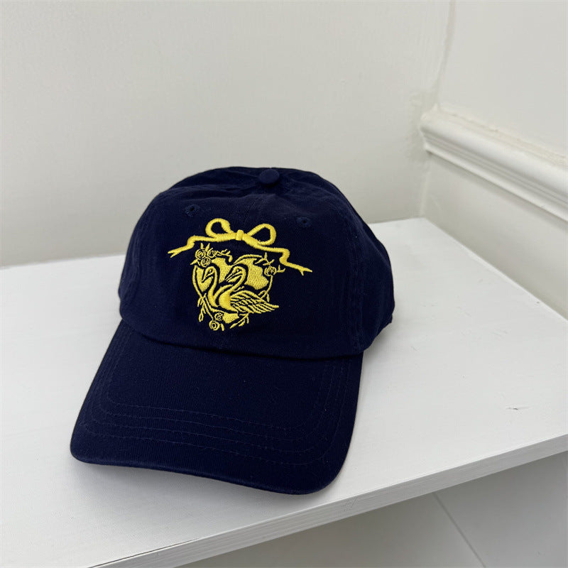 Women's Embroidered Swan-Themed Baseball Cap Kalsten