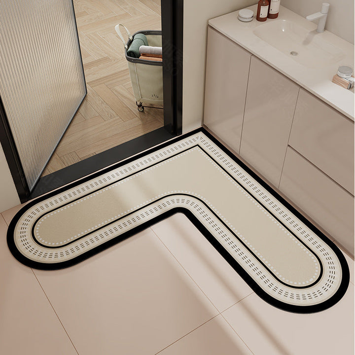 L-Shaped Non-Slip Bathroom Mat Kalsten