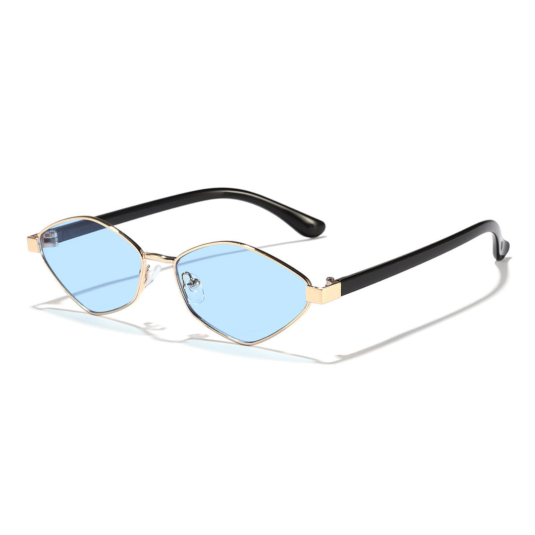Women's Cat Eye Sunglasses with Brown Lenses and Elegant Metal Frame Kalsten
