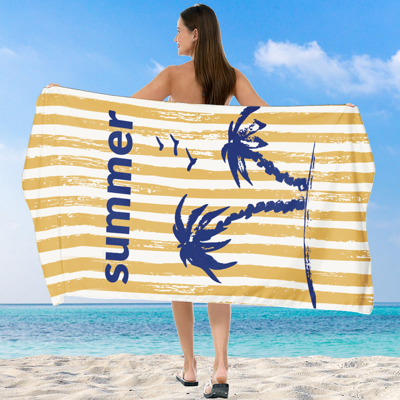 Beach towel with vibrant gradient color and stylish striped design Kalsten