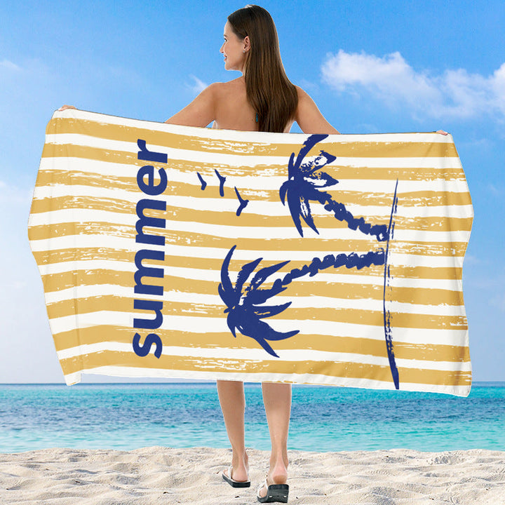 Beach towel with vibrant gradient color and stylish striped design Kalsten