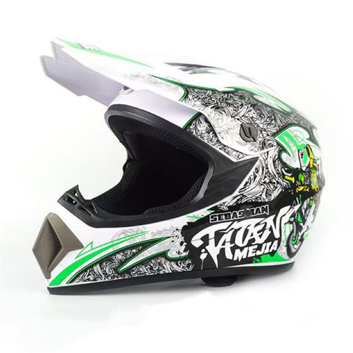 full-face motocross helmet with extended visor and reinforced chin guard Kalsten