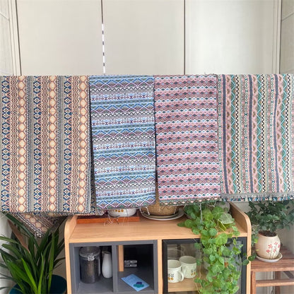 Artistic Textured Fabric Table Runner