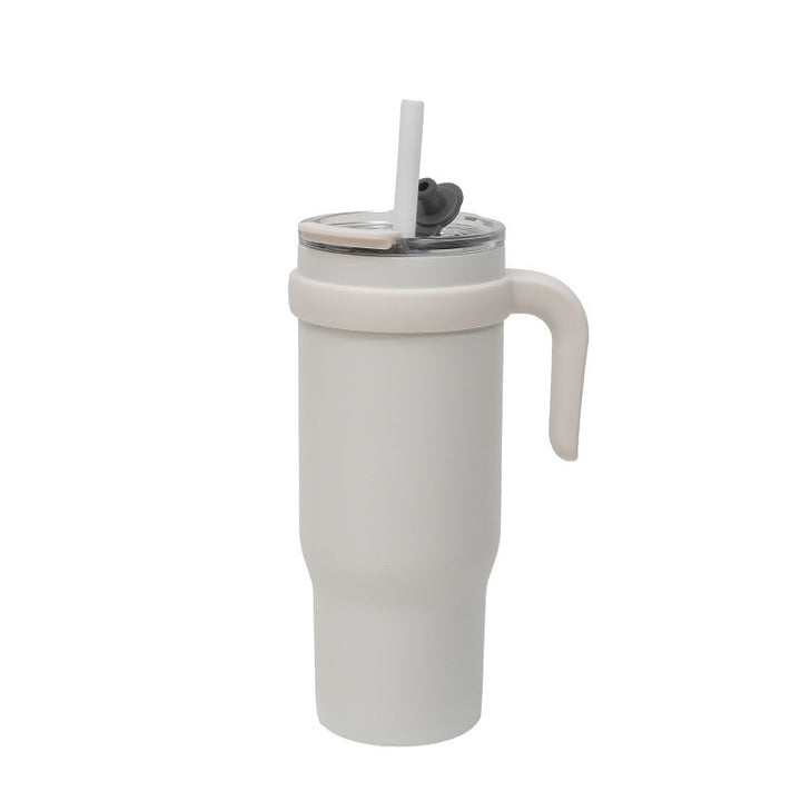 Women's Insulated To-Go Cup with Ergonomic Handle and Flexible Straw Kalsten