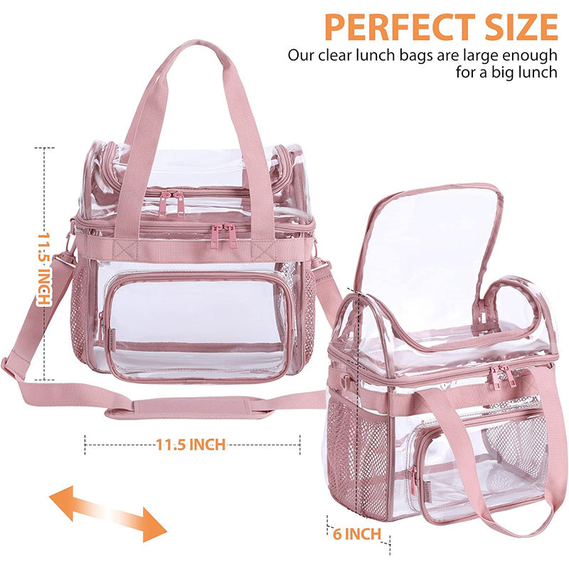Transparent tote bag with breathable mesh inserts Kalsten