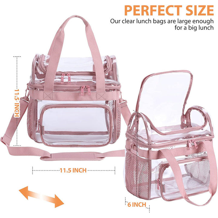 Transparent tote bag with breathable mesh inserts Kalsten