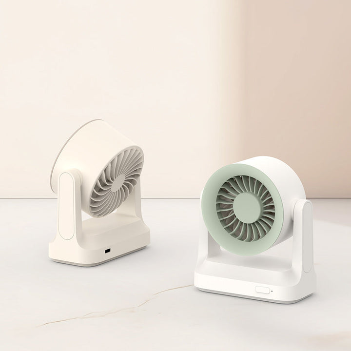 Unisex nan compact rechargeable table fan with pivoting turbine air guidance Kalsten