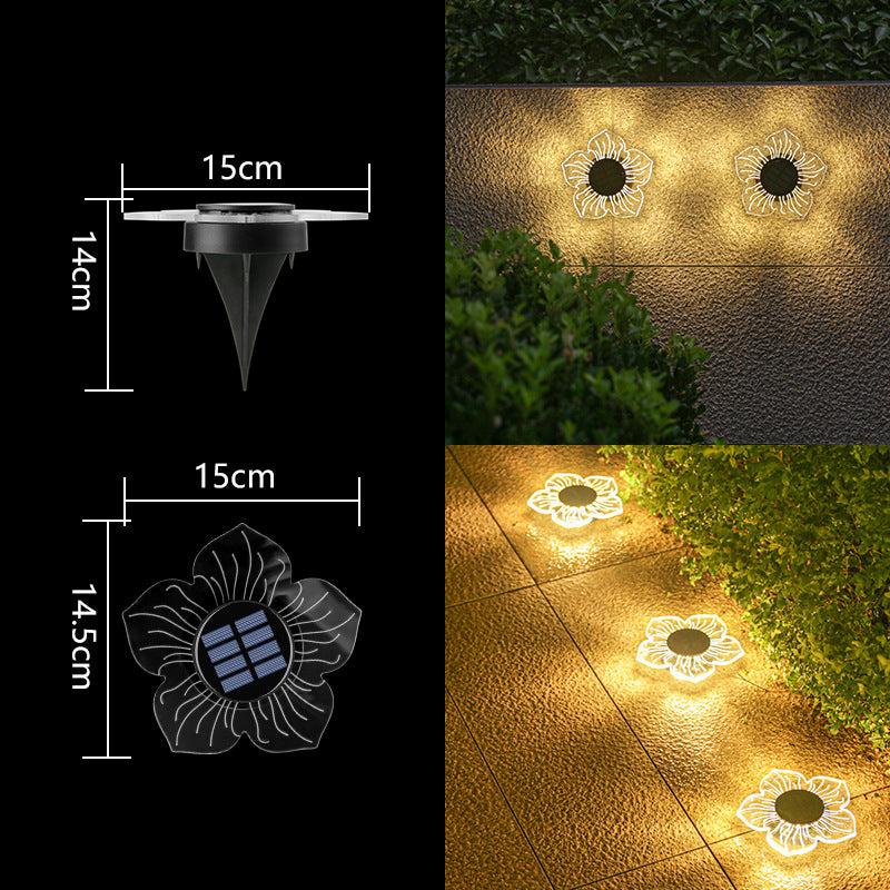 Decorative Solar Acrylic Petal Garden Stake LED Pathway Light Kalsten