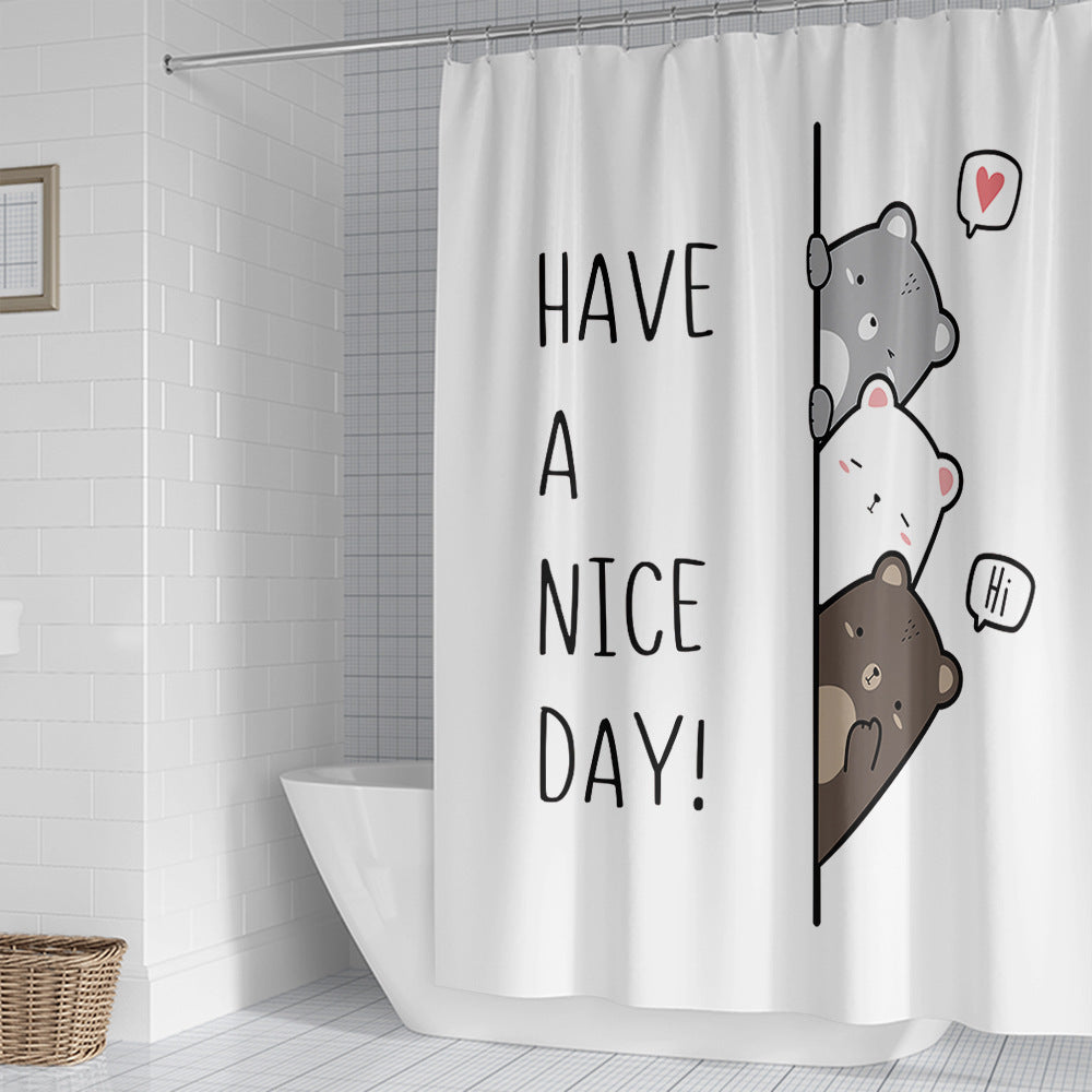 Playful Bear-Themed Shower Curtain Kalsten