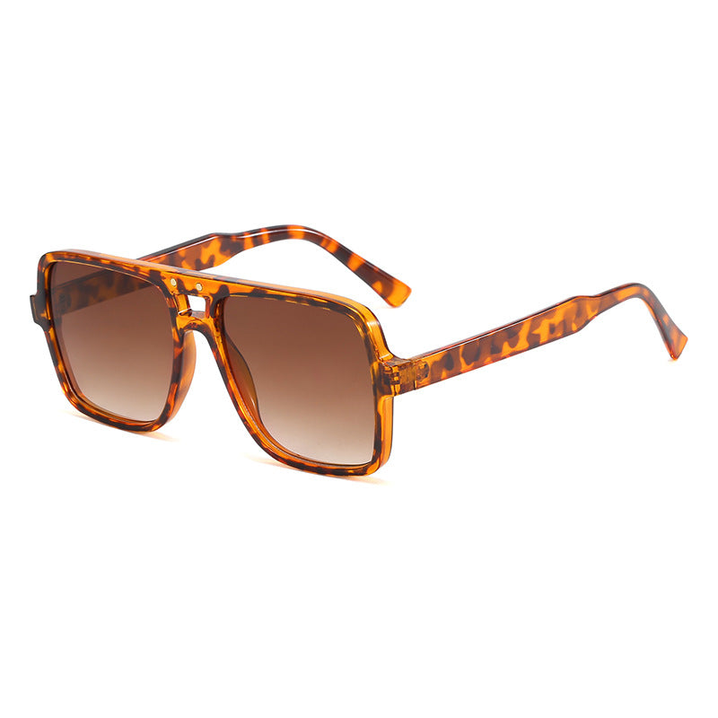 Women's square oversized sunglasses with trendy transparent frame Kalsten