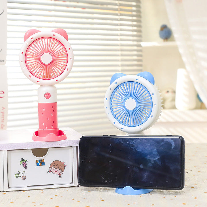 Ladies Portable Hand Fan with Cute Animal Design Kalsten