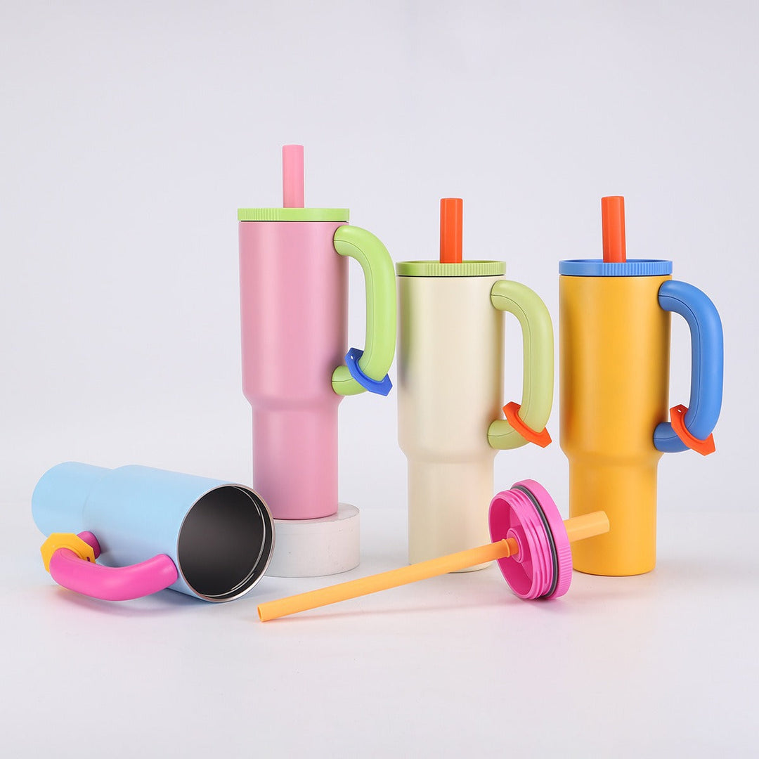 Ladies stylish insulated cup with straw Kalsten