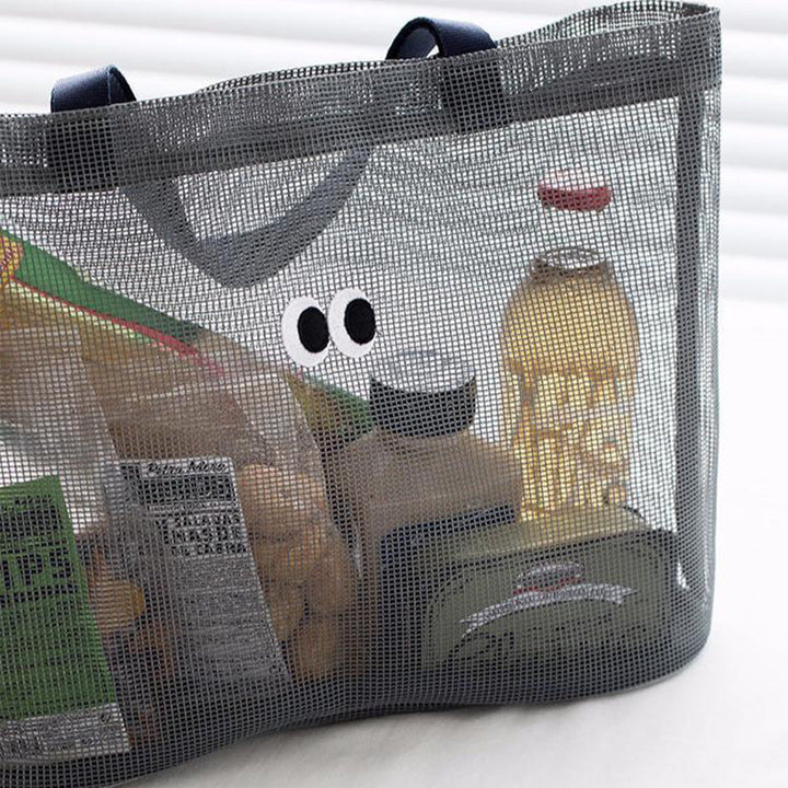 Practical beach bag with mesh structure Kalsten